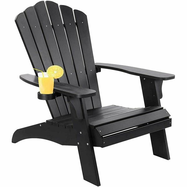 Modern Muse Polystyrene Adirondack Chair, Black MBM-PKD02-BK